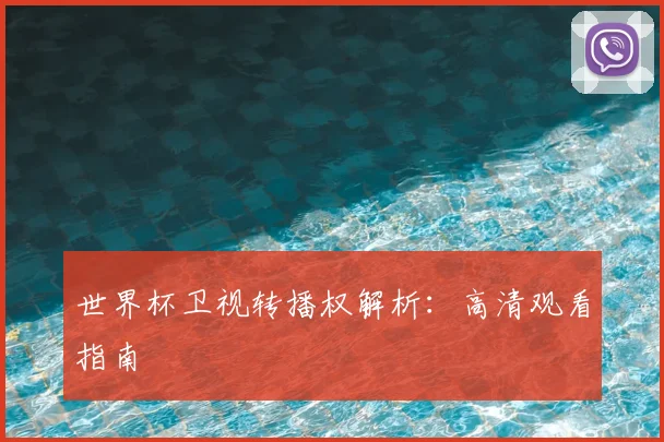 世界杯卫视转播权解析:高清观看指南